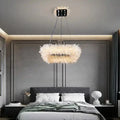 24'' Square Modern Geode Quartz Crystal Chandelier - Joyfuzzy