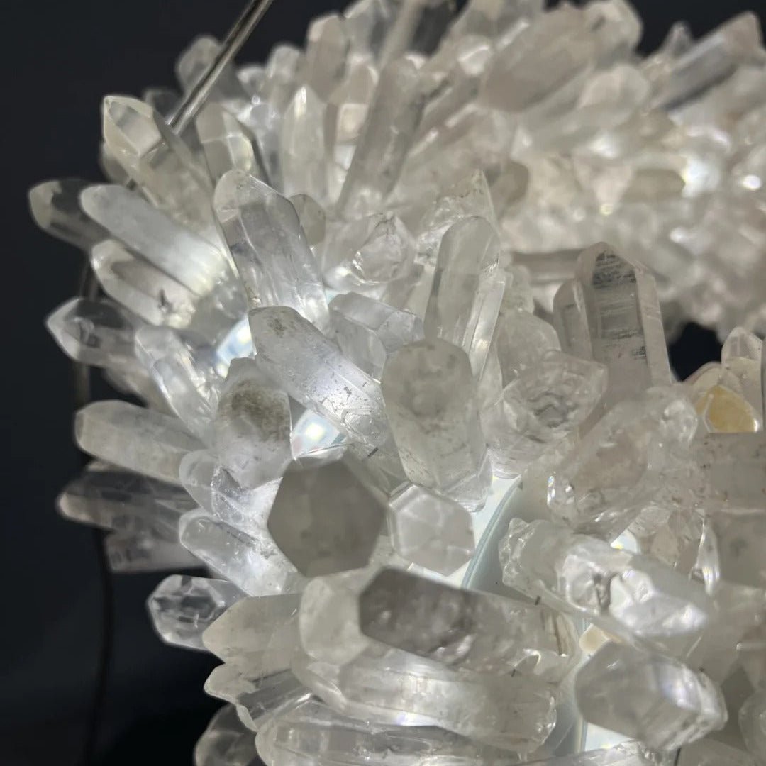 24'' Square Modern Geode Quartz Crystal Chandelier - Joyfuzzy