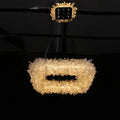 24'' Square Modern Geode Quartz Crystal Chandelier - Joyfuzzy