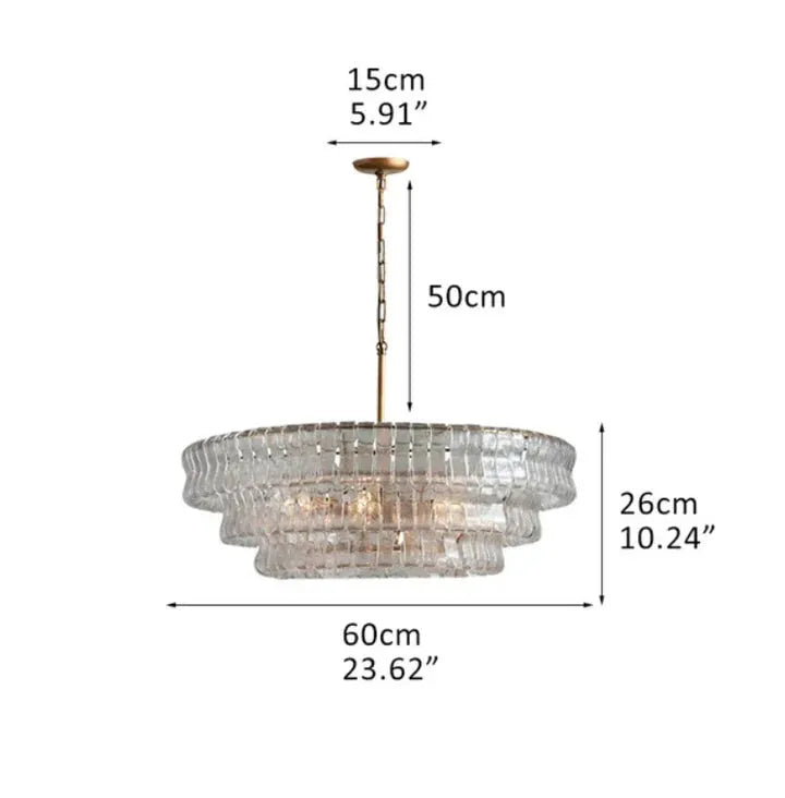 Ghiaccio Round Chandelier 24"36"48"60"