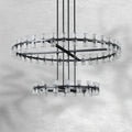 Arcfz Crystal Round 2-Tier Chandelier 60