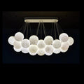 27 - Alabaster Ball Chandelier, Luxury Model Lighting - Joyfuzzy