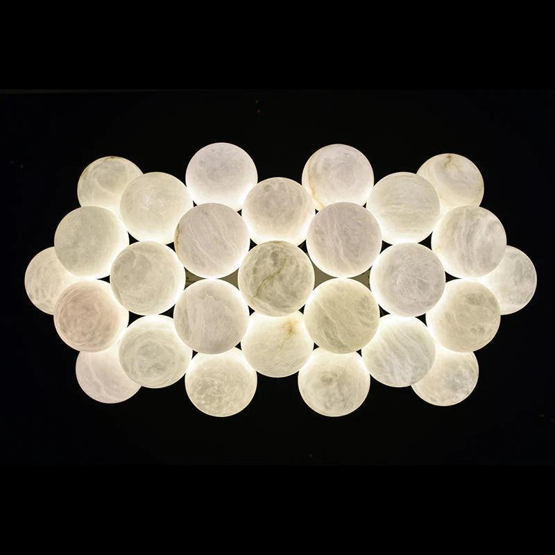 27 - Alabaster Ball Chandelier, Luxury Model Lighting - Joyfuzzy