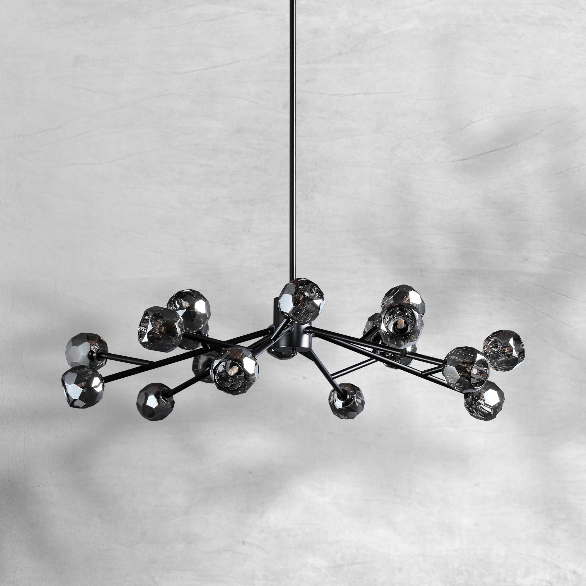 Billfz De Crystal Glass Round Chandelier 24"36"48"60"72"