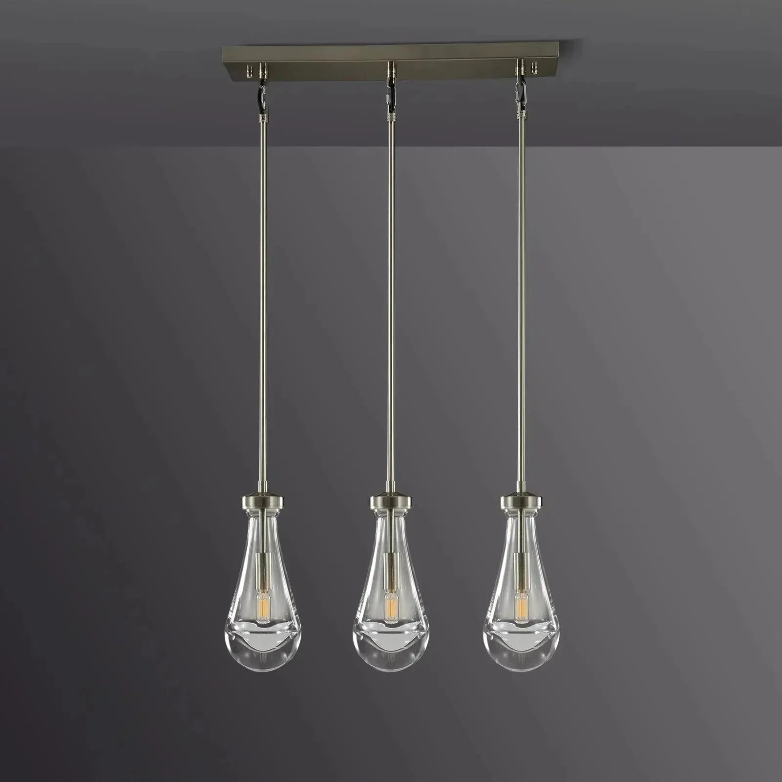 RAFZ Linear Chandelier 3-Light 22"