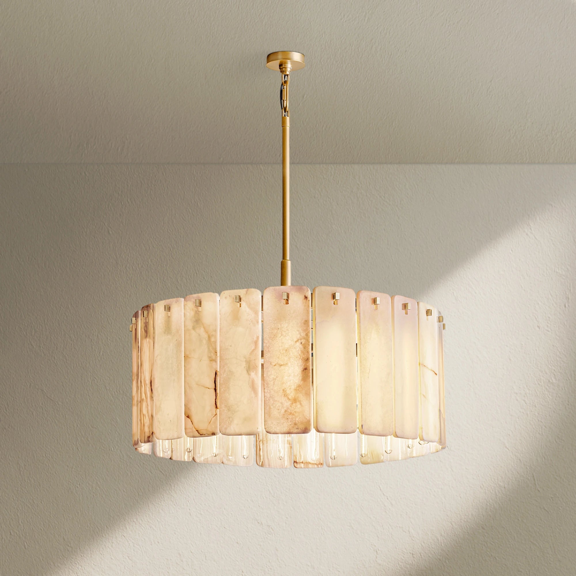 Calafz Alabaster Round Chandelier 36"