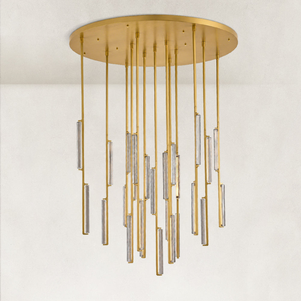 Audon Smoke Crystal Round Chandelier
