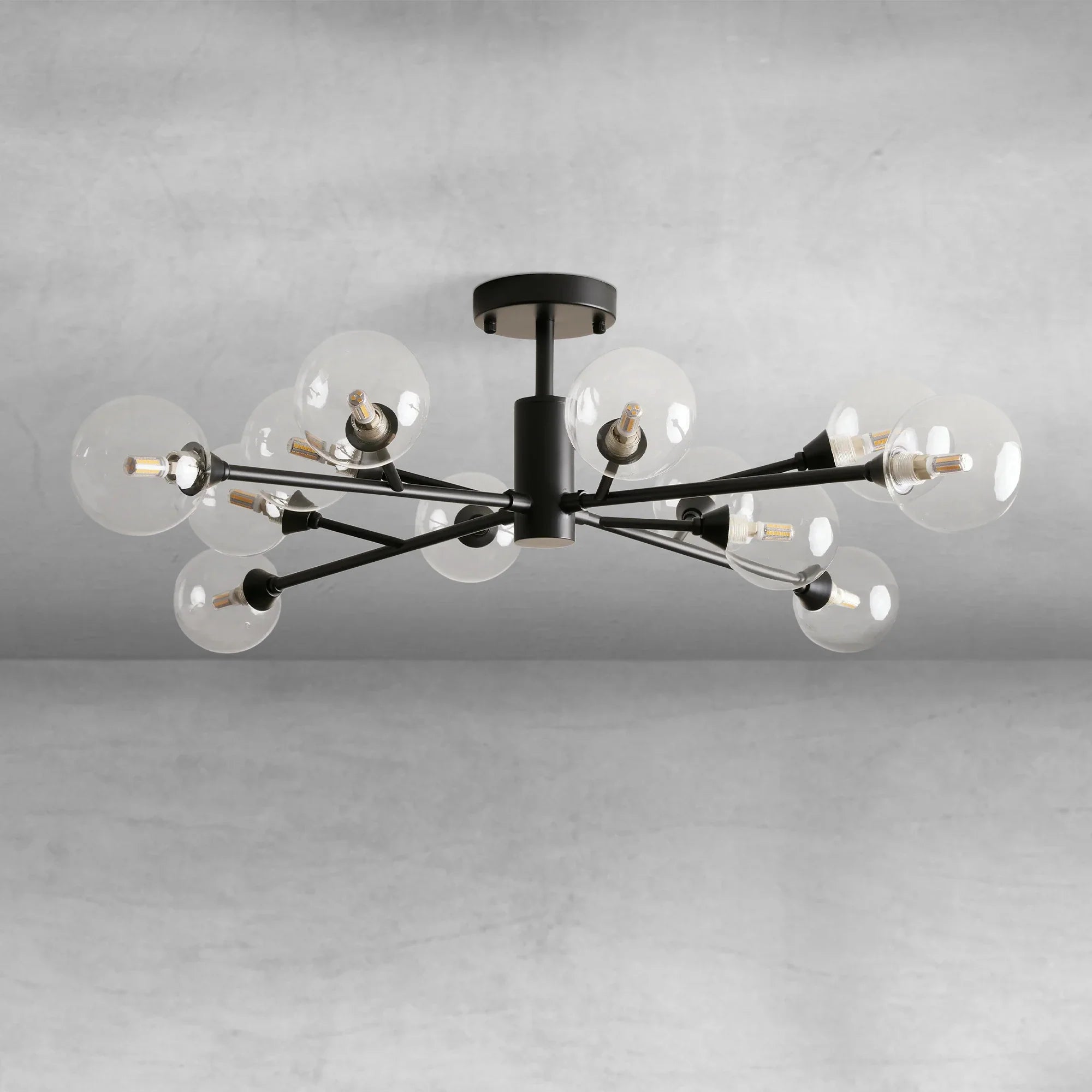 Apollo Moder Glass Ball Flushmount 20''36''47''