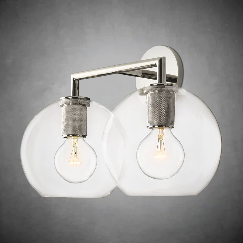 Utifz Globe Shade Double Sconce