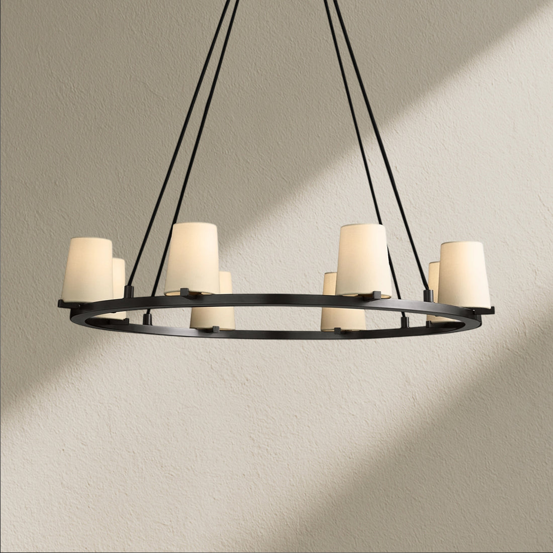 PAFZ Fabric Shade Round Chandelier 36" 48" 60"