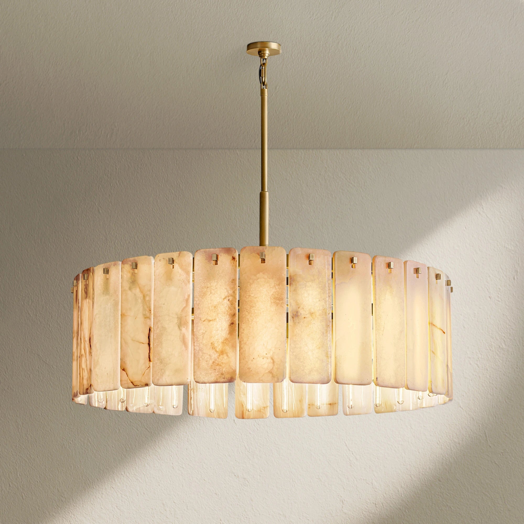 Calafz Alabaster Round Chandelier 48"