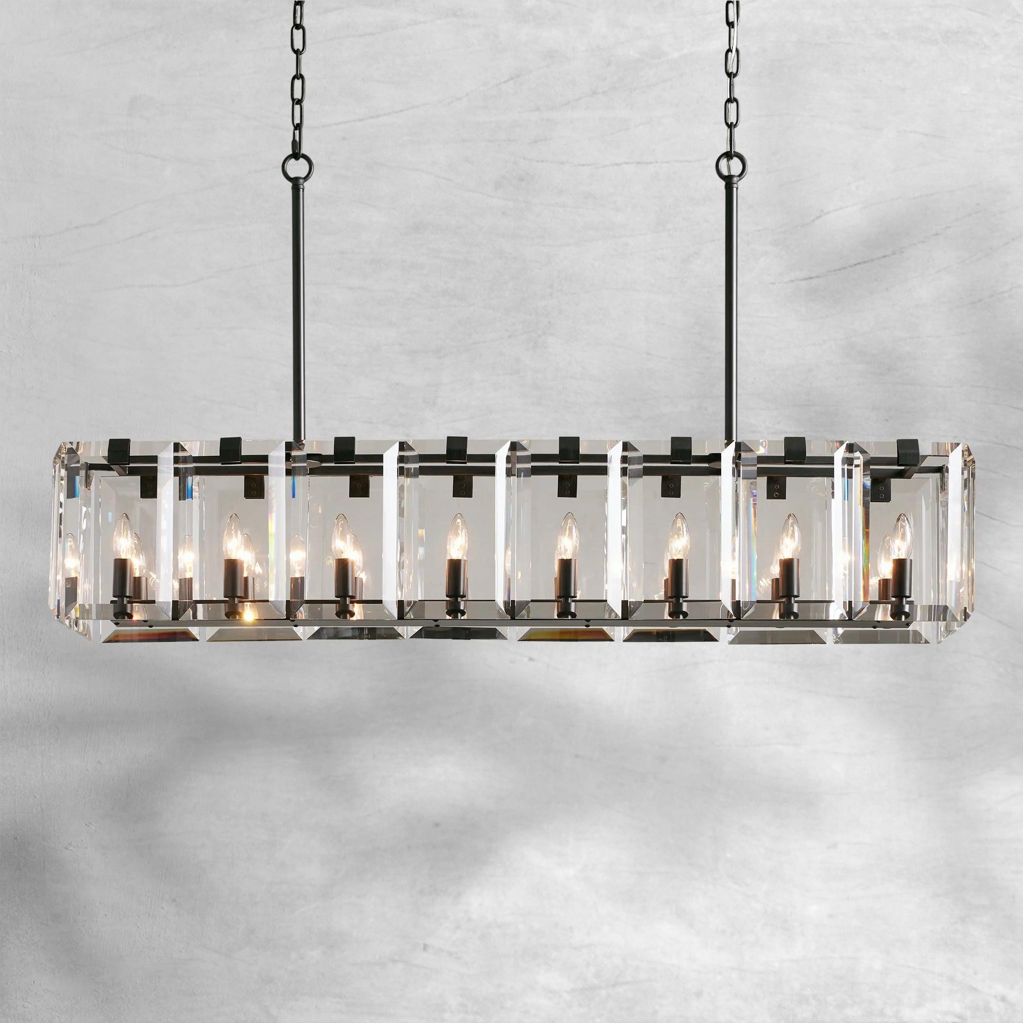 Amaya Rectangular Chandelier 12/16 Light