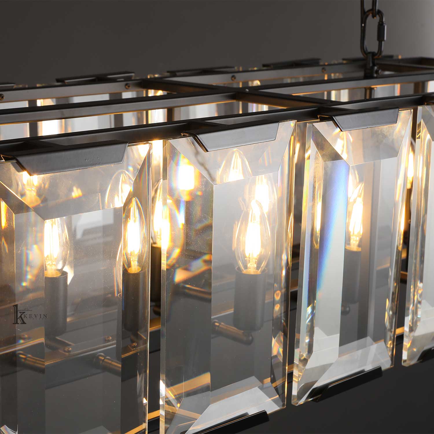 Harfz Crystal Rectangle Chandelier 42"54"62"74"
