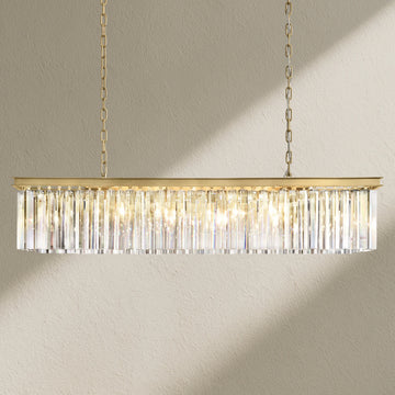 Rhyfz Rectangular Crystal Chandelier 49"