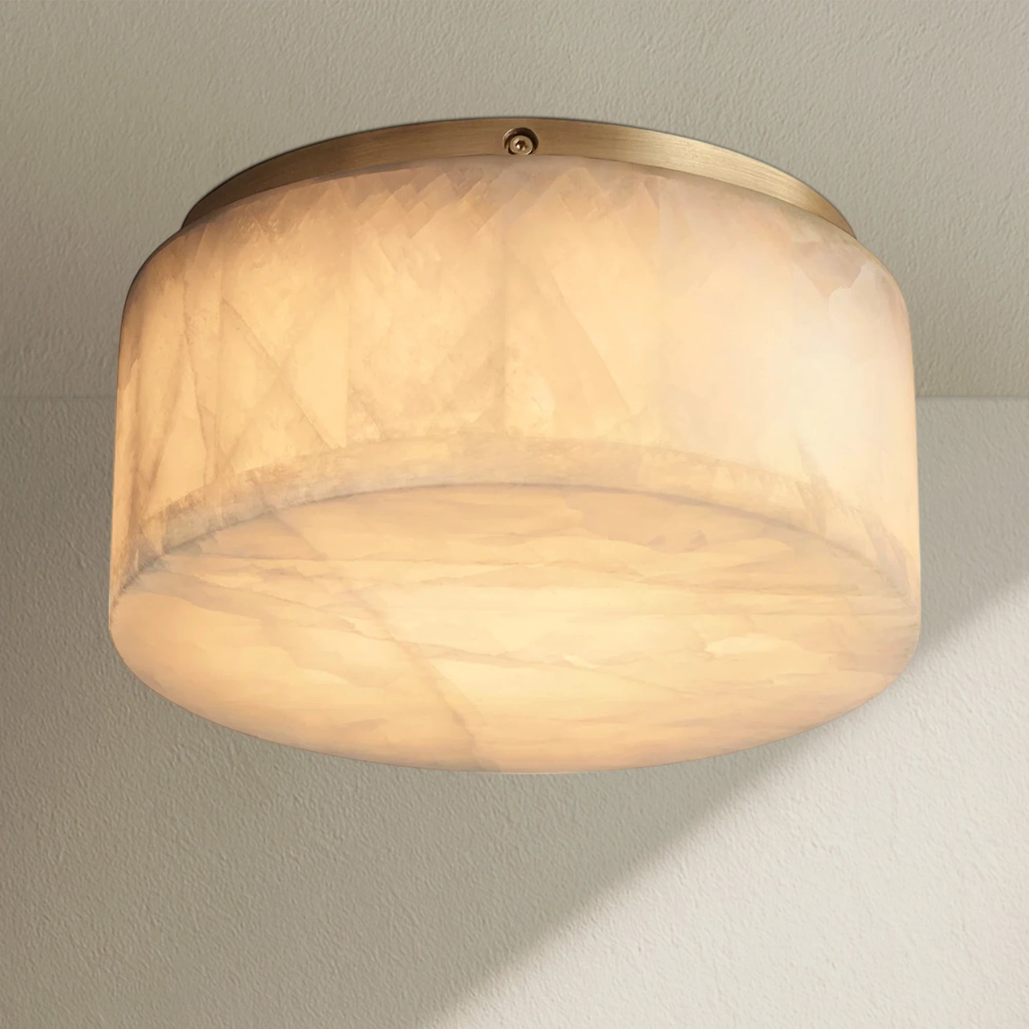 Rivfz Calcite Round Flushmount 6"10"14"