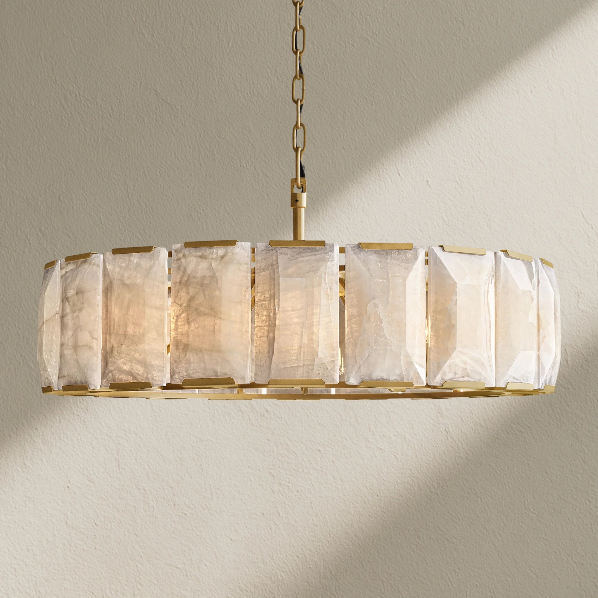 Harfz Calcite Round Chandelier 43"