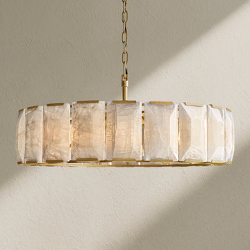 Harfz Calcite Round Chandelier 43"
