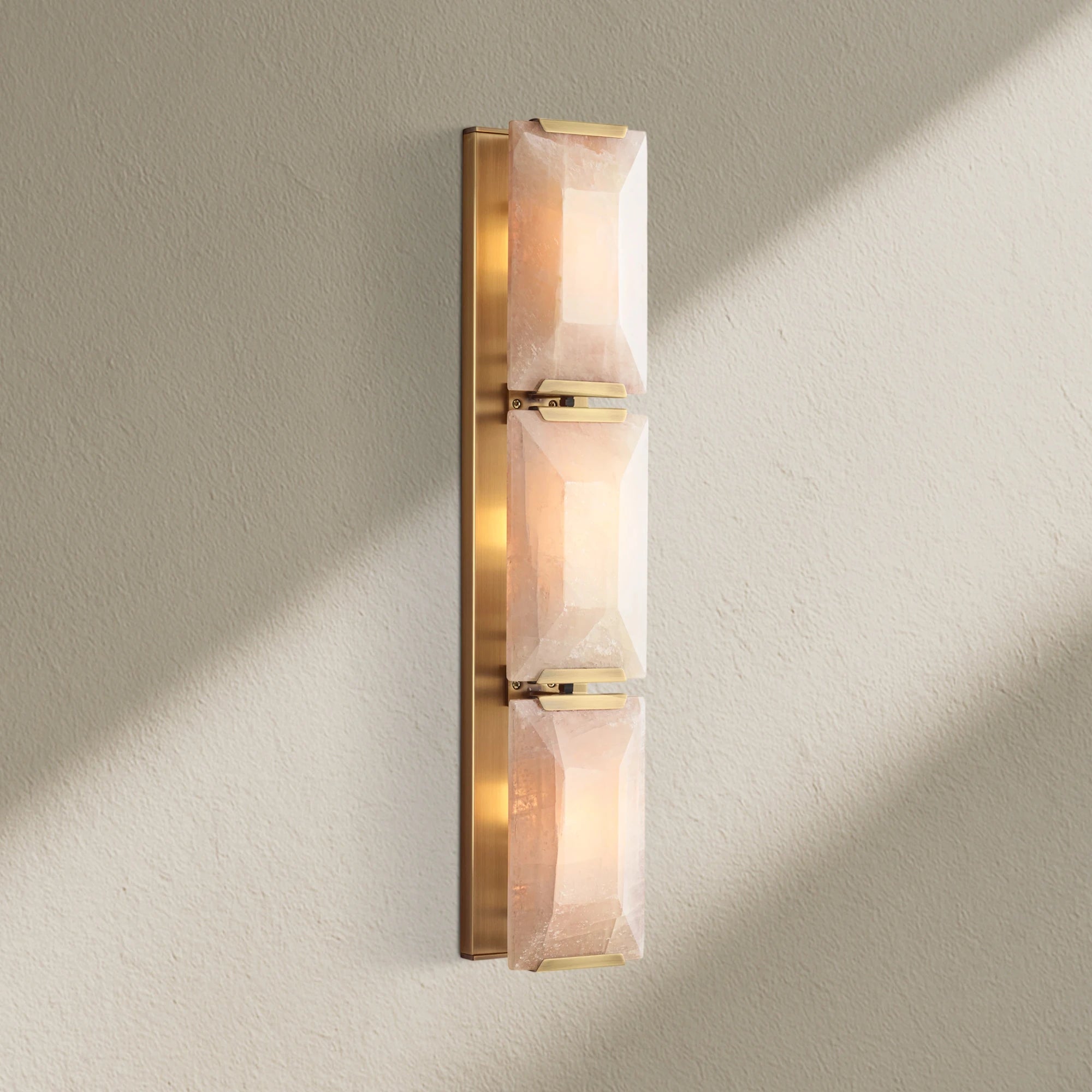 Harfz Calcite Triple Wall Sconce