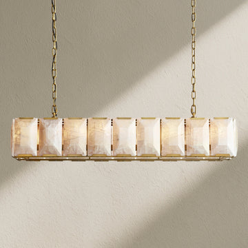 Harfz Calcite Rectangular Chandelier 62"