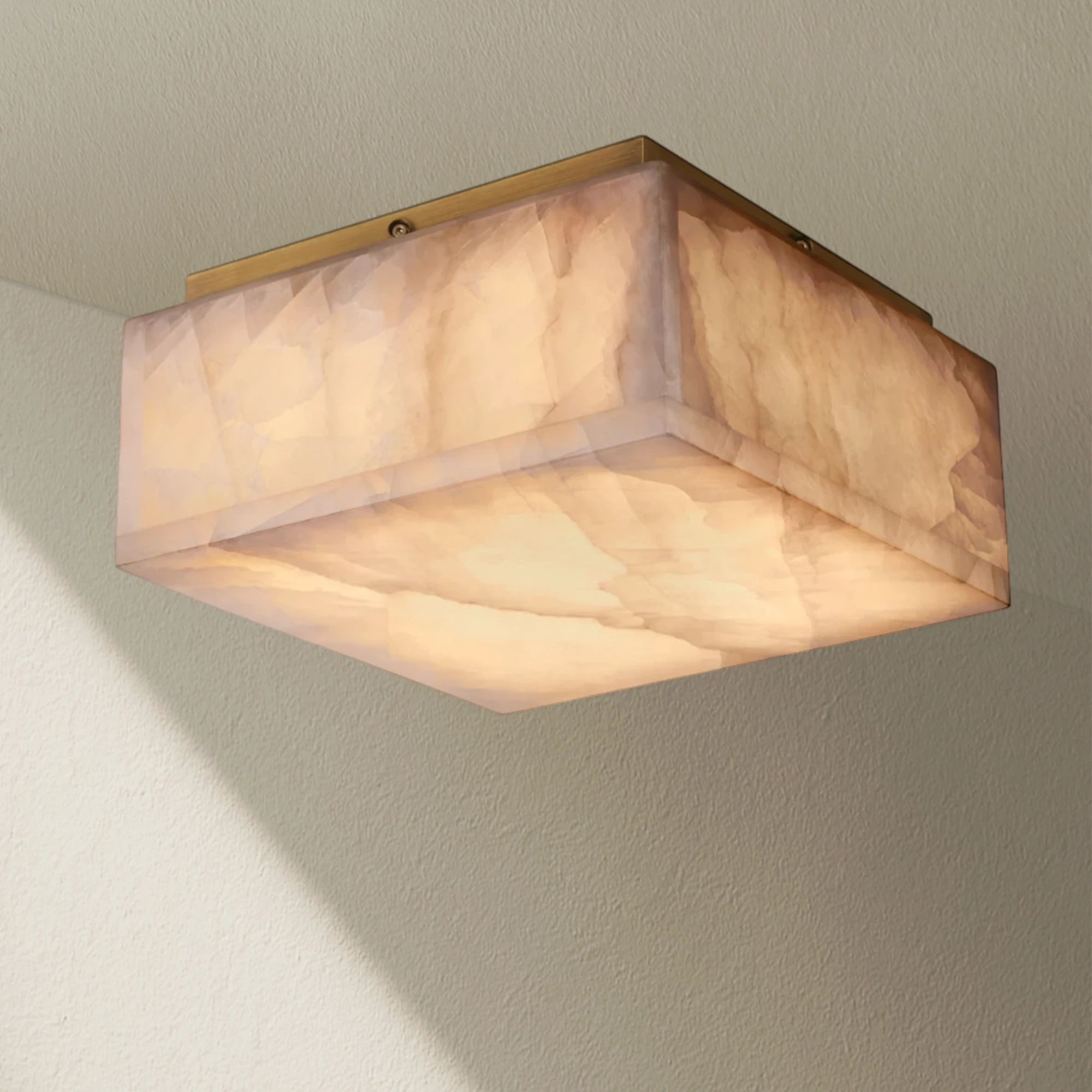 Rivfz Calcite Square Flushmount 6"10"14"