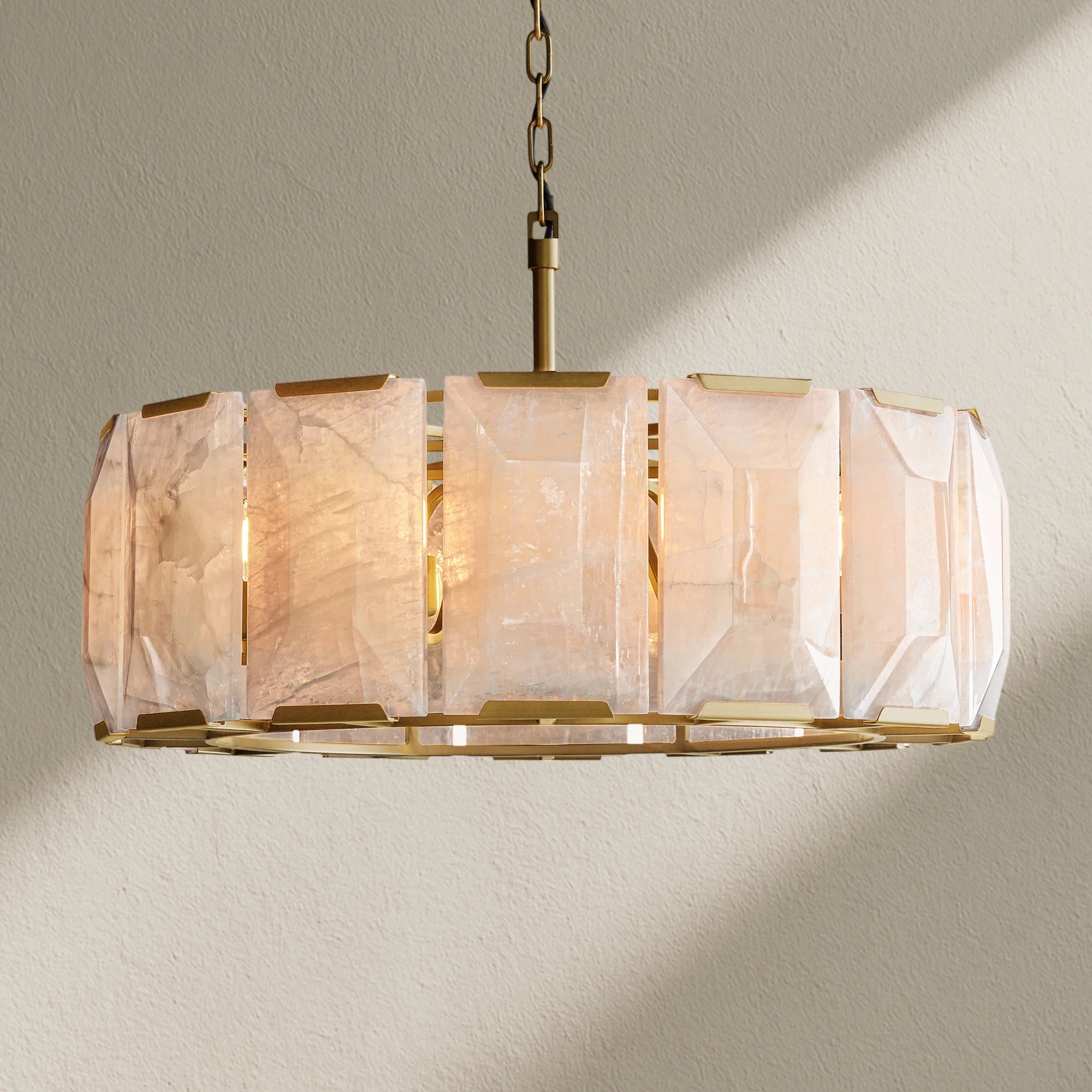 Harfz Calcite Round Chandelier 31"