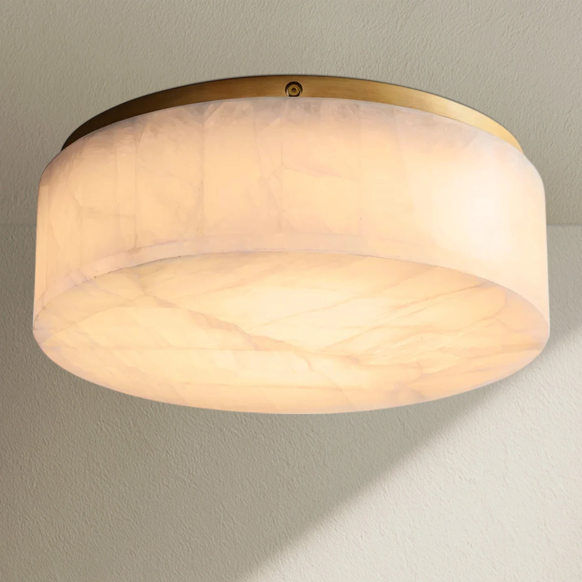 Rivfz Calcite Round Flushmount 6"10"14"