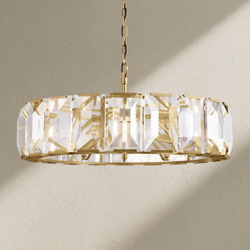 Harfz Crystal Round Chandelier 43"