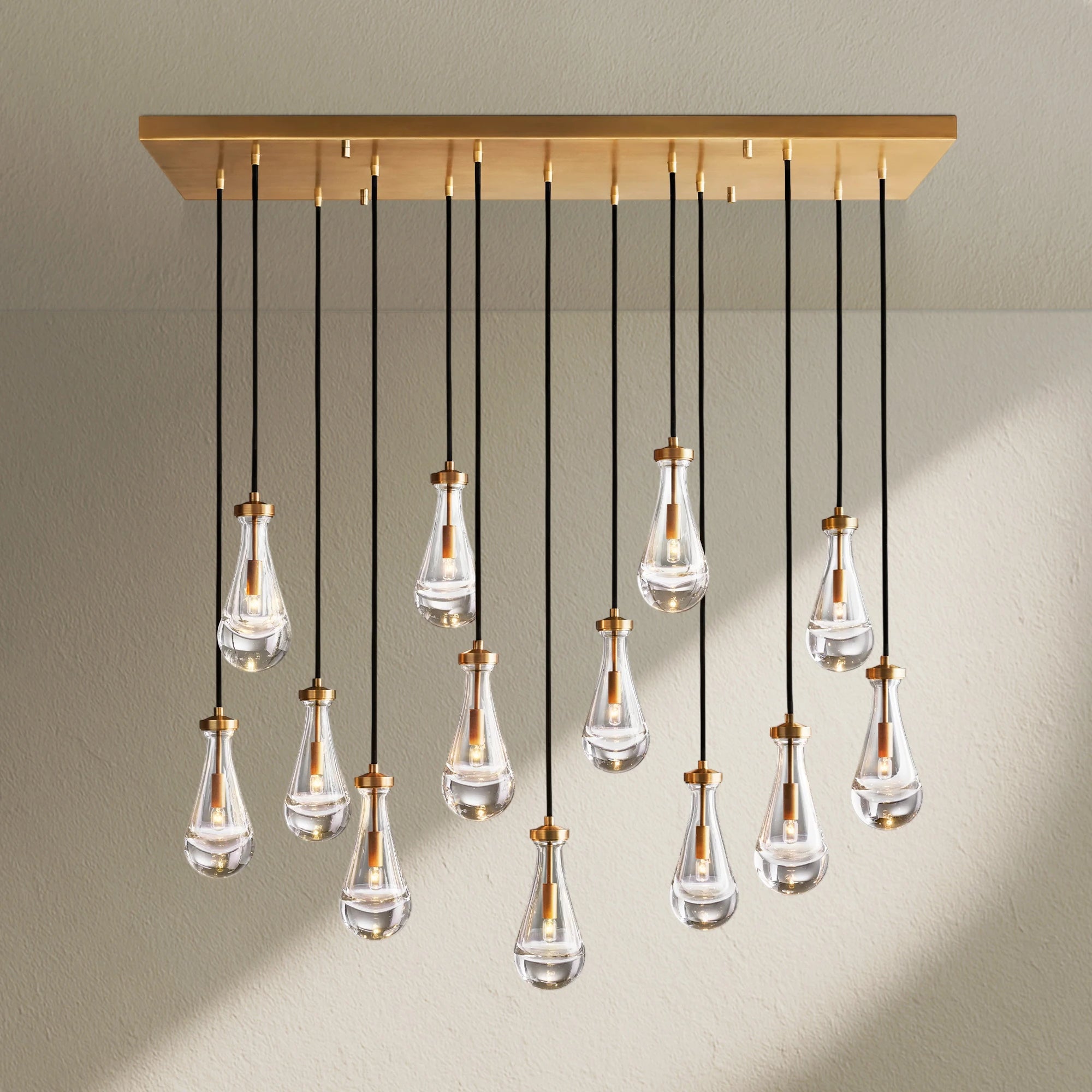 RAFZ Glass Linear Chandelier 54"