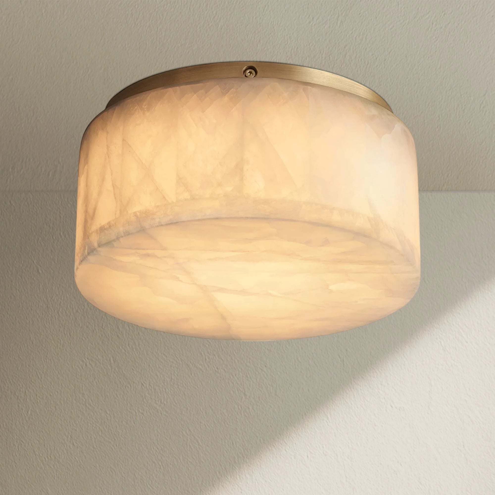 Rivfz Calcite Round Flushmount 6"10"14"