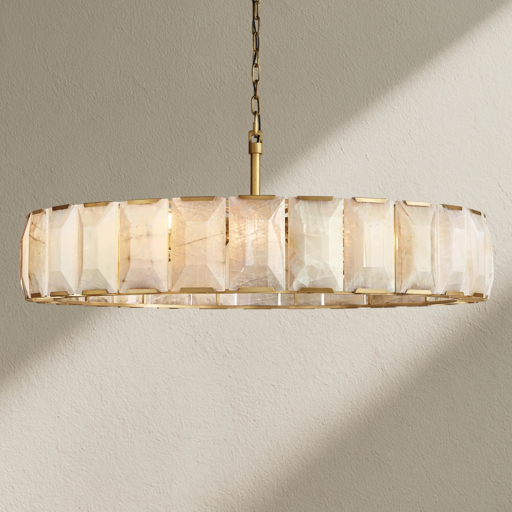 Harfz Calcite Round Chandelier 60"