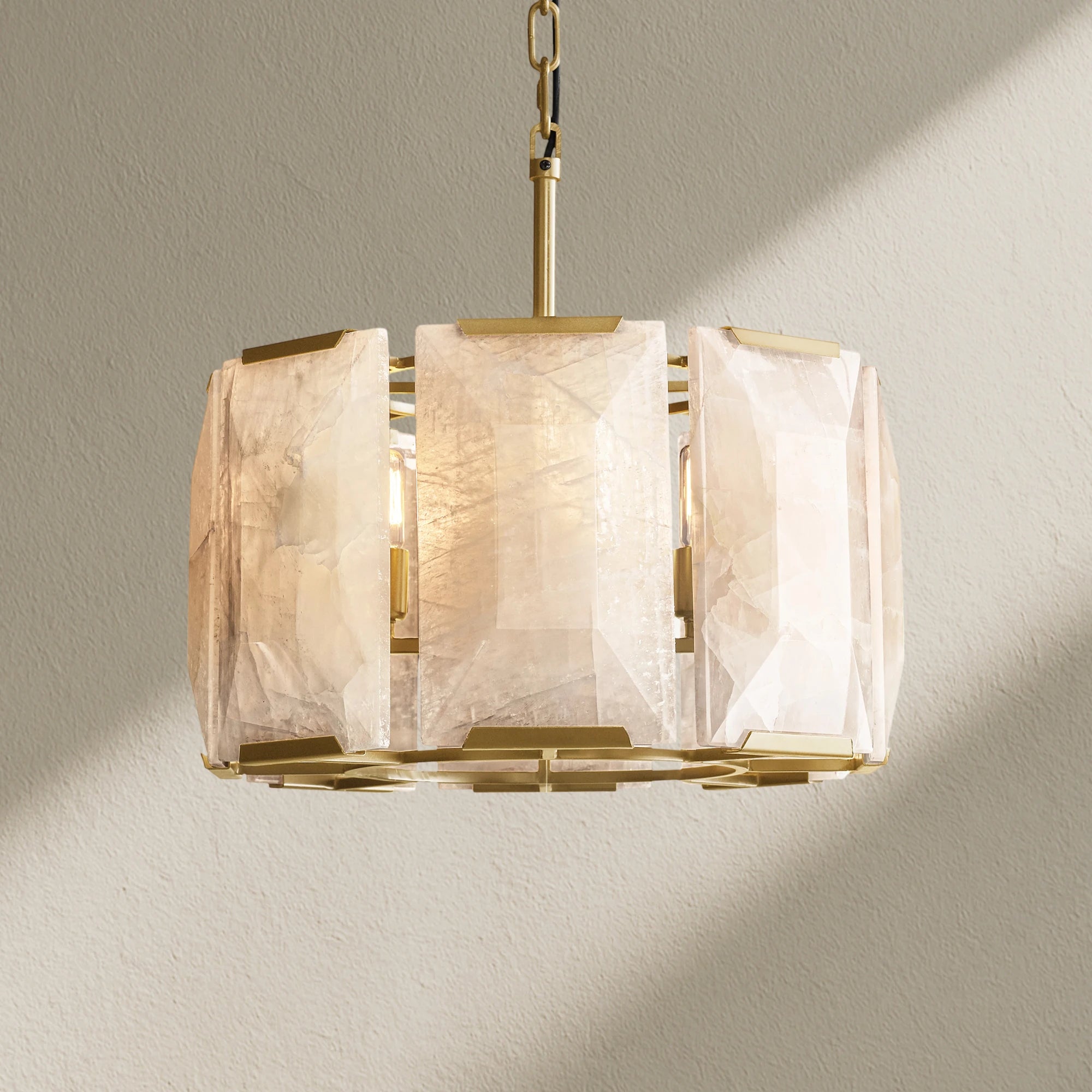 Harfz Calcite Round Chandelier 19"