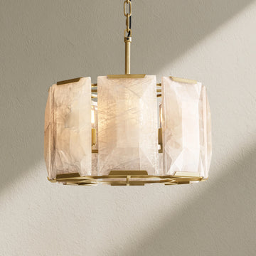 Harfz Calcite Round Chandelier 19"