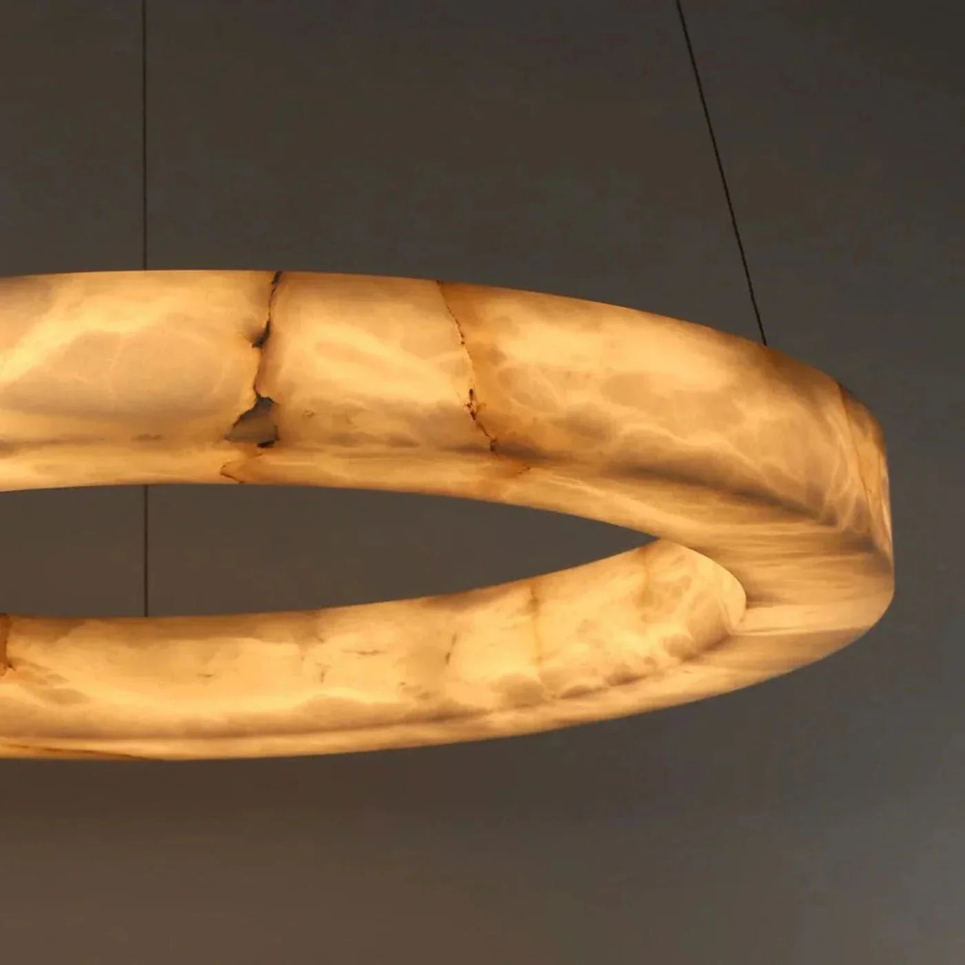 3 - Tier Round Marble Chandelier - Joyfuzzy