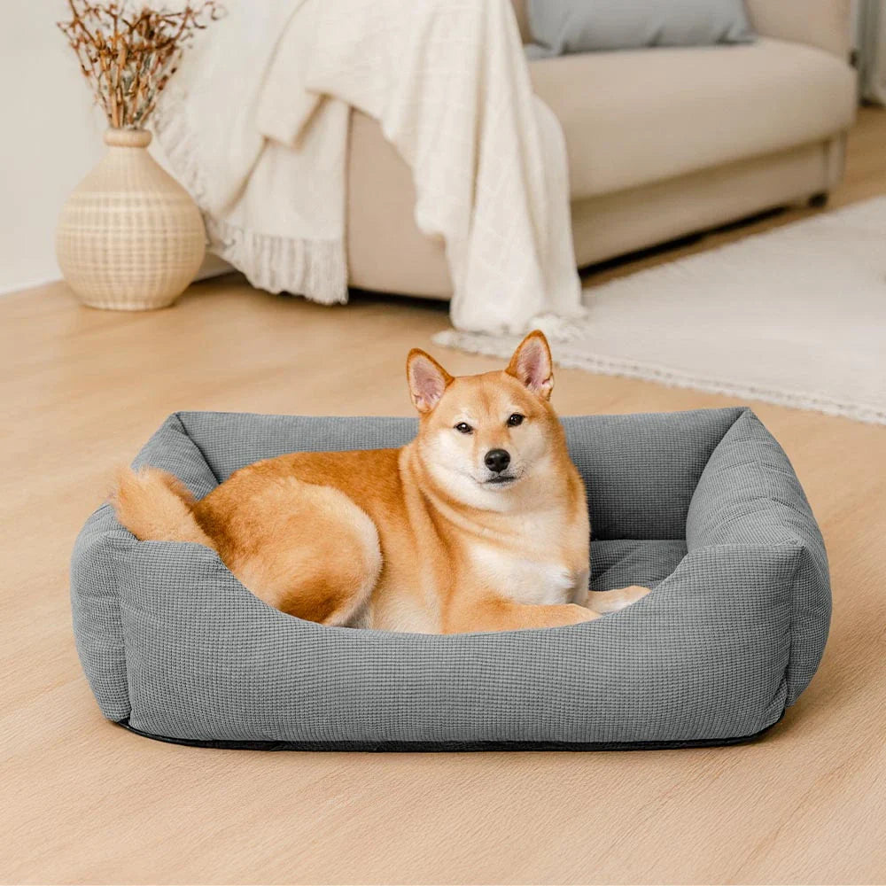 Corduroy Scratch-Resistant Breathable Detachable Comfort Dog Bed