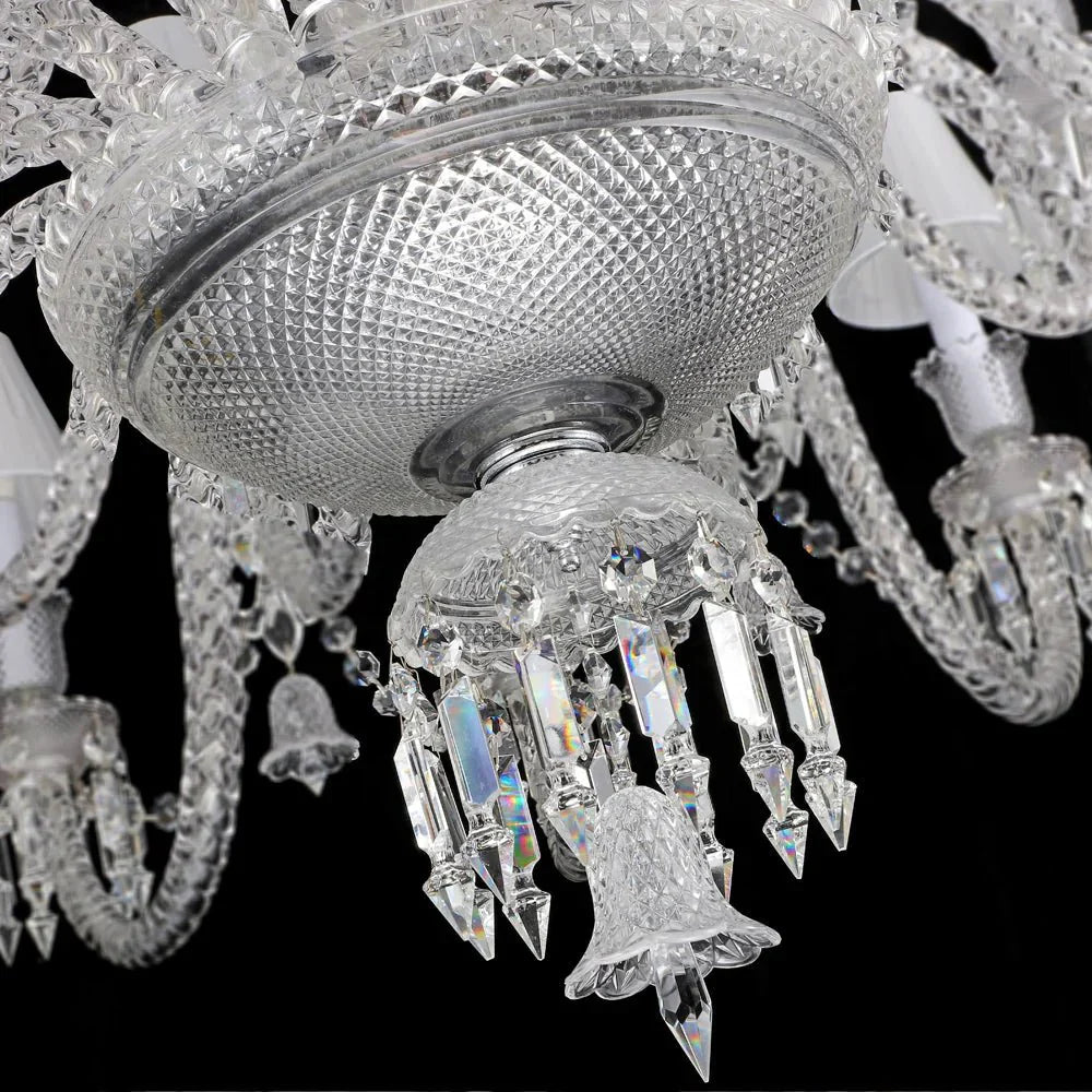 36 Lights Crystal Lighting with Lampshades - Joyfuzzy