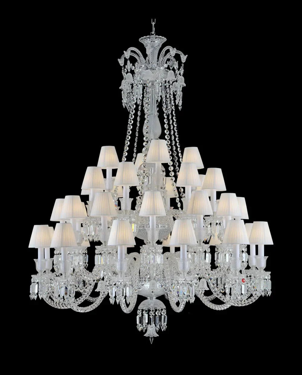 36 Lights Crystal Lighting with Lampshades - Joyfuzzy