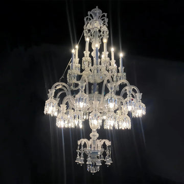 36 Lights Solstice Chandelier Clear Big Lighting - Joyfuzzy