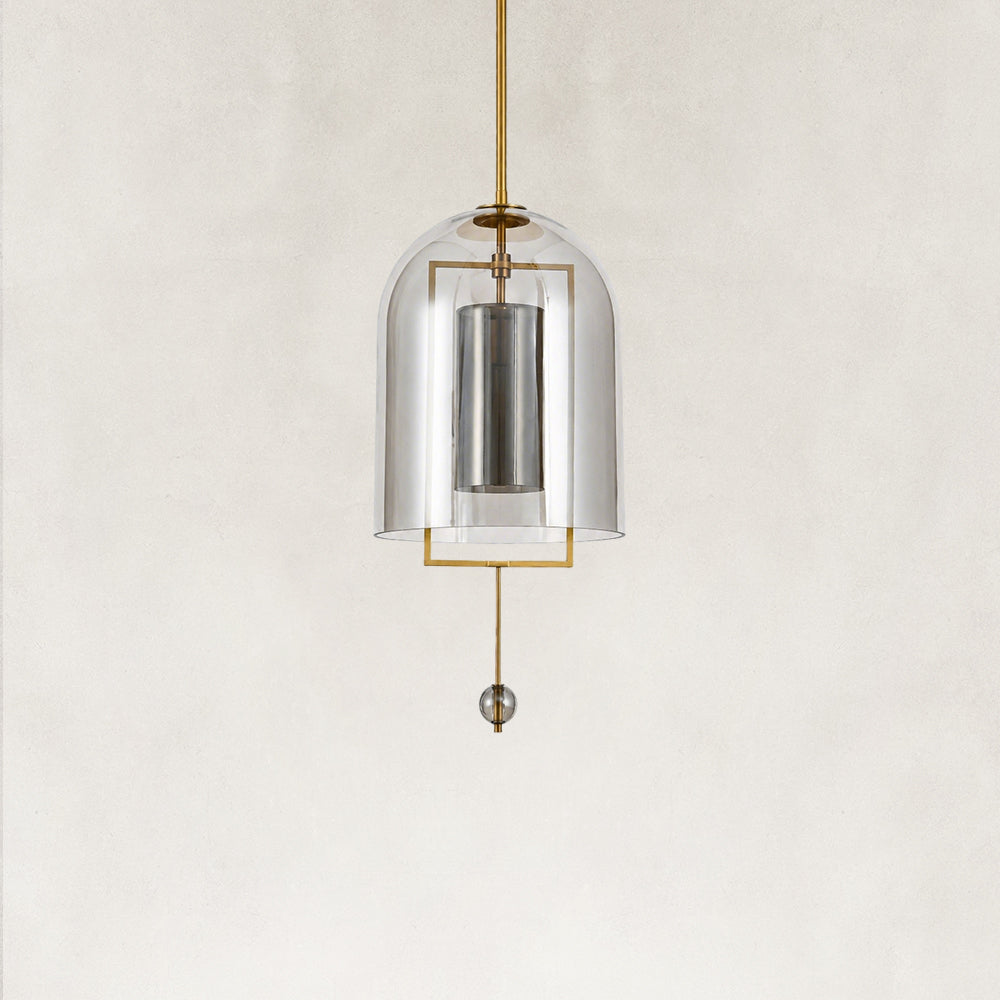 Noelle Round Smoke Crystal Pendant