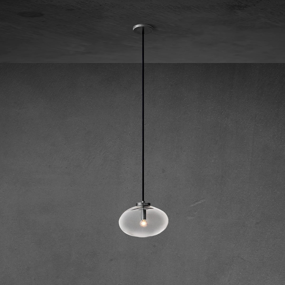 Cabfz Clear Glass Pendant 10"