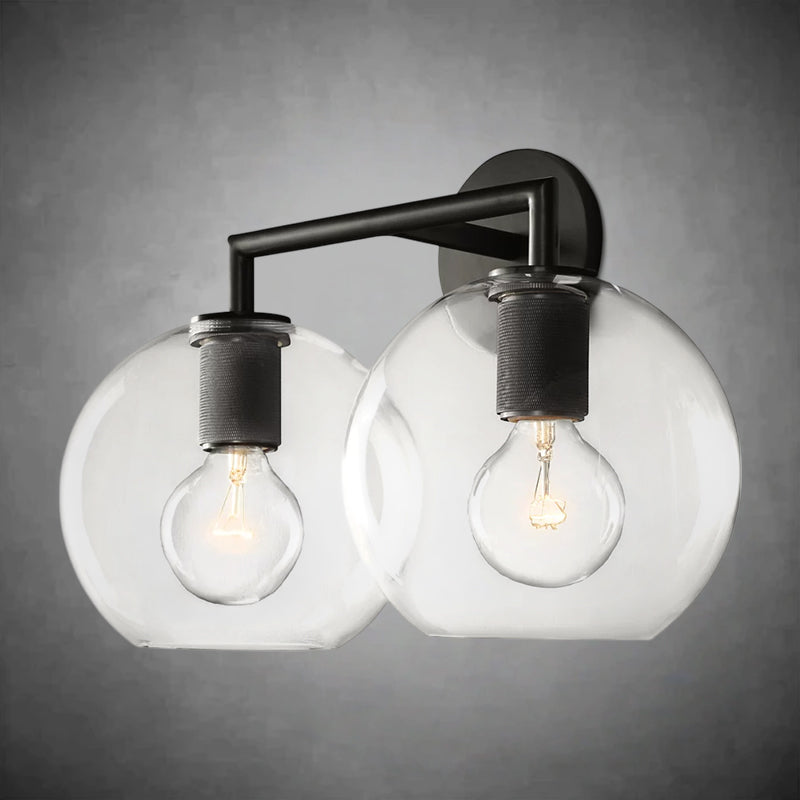 Utifz Globe Shade Double Sconce