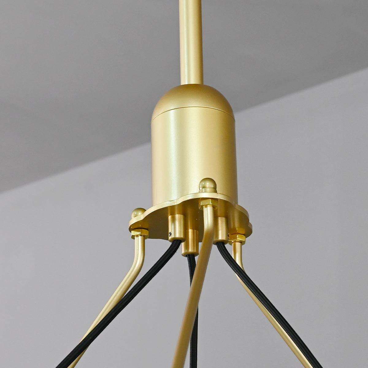 camafz Vintage Filament 2-Tier Round Chandelier 63''