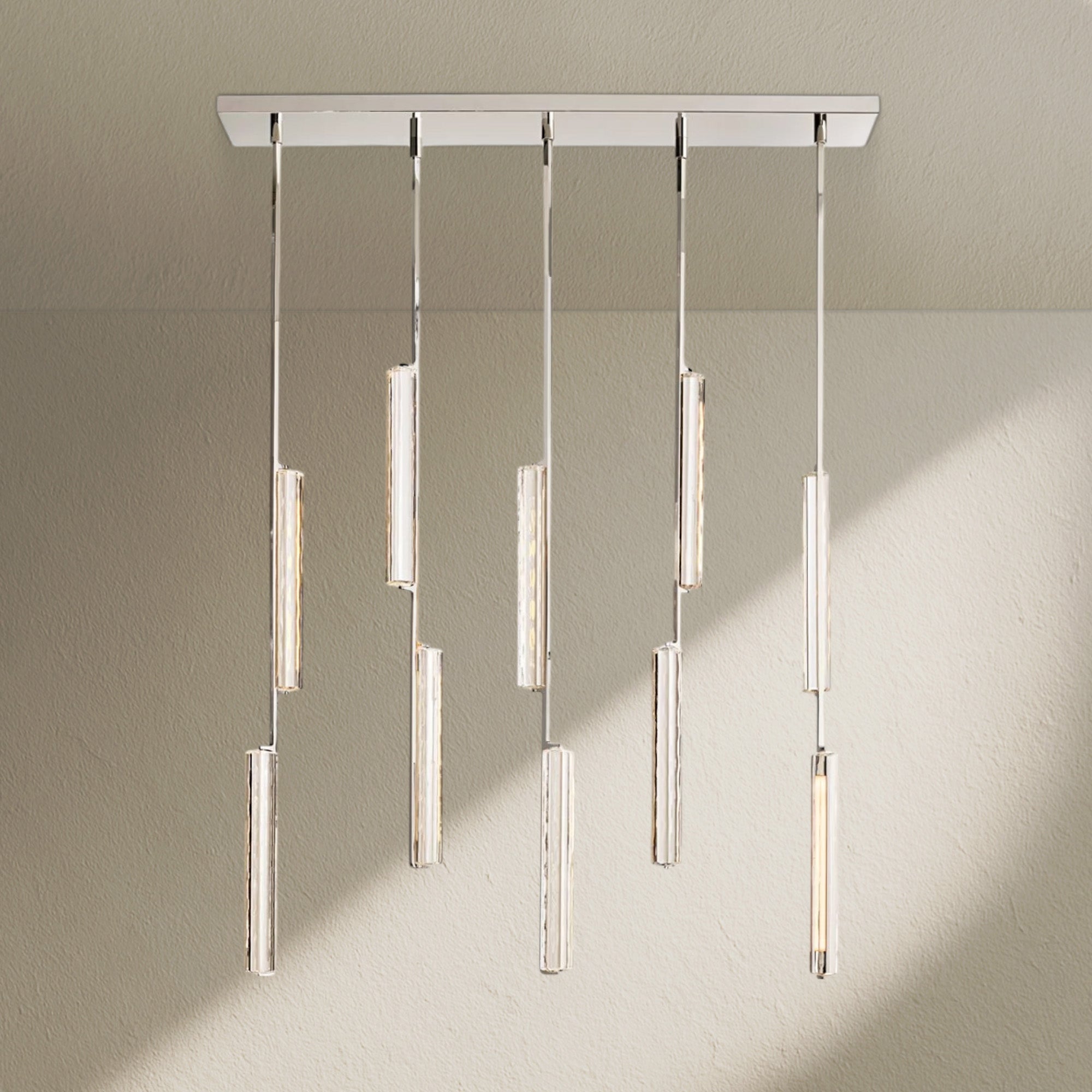Aufz Crystal Linear Chandelier 54"