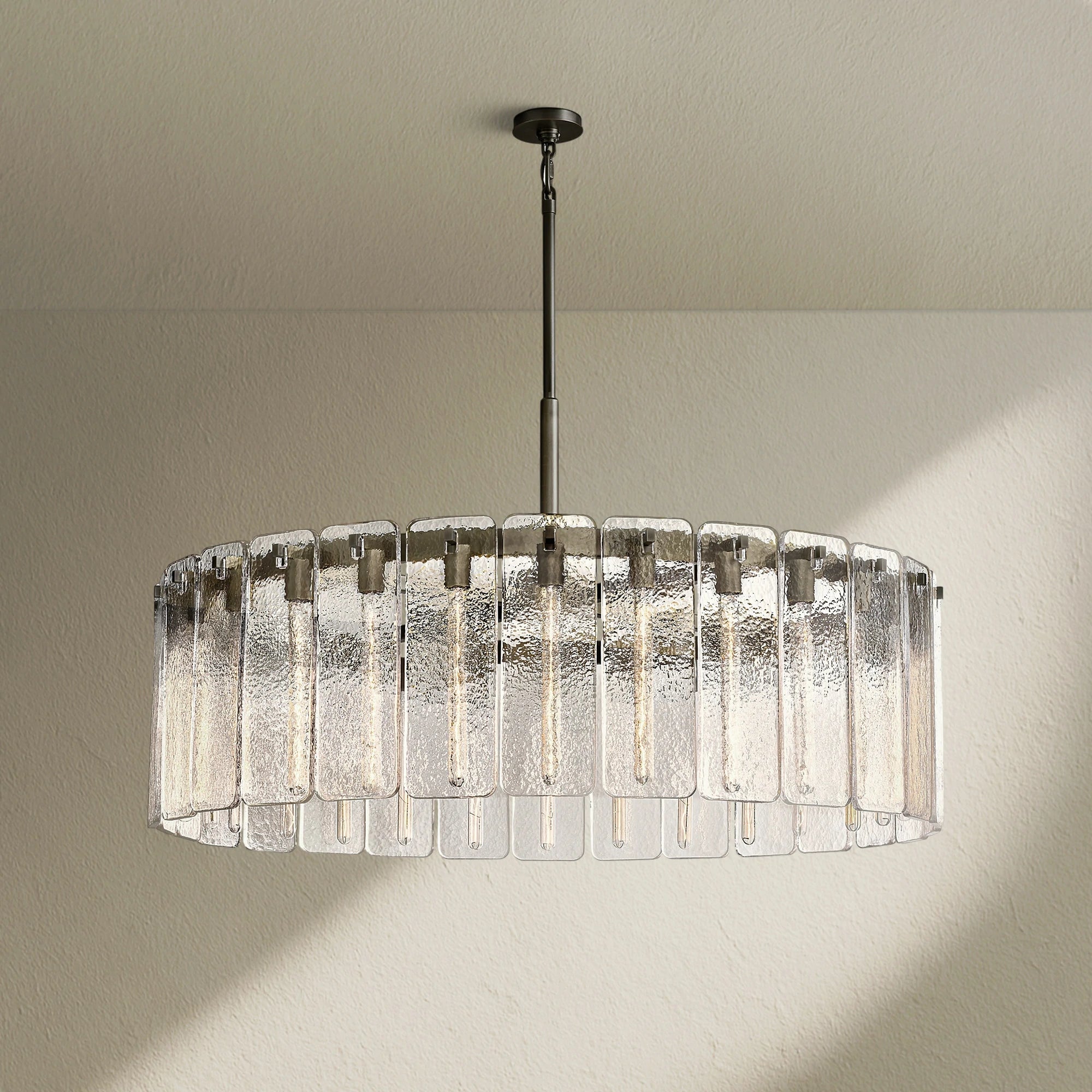 Calafz Glass Round Chandelier 48"