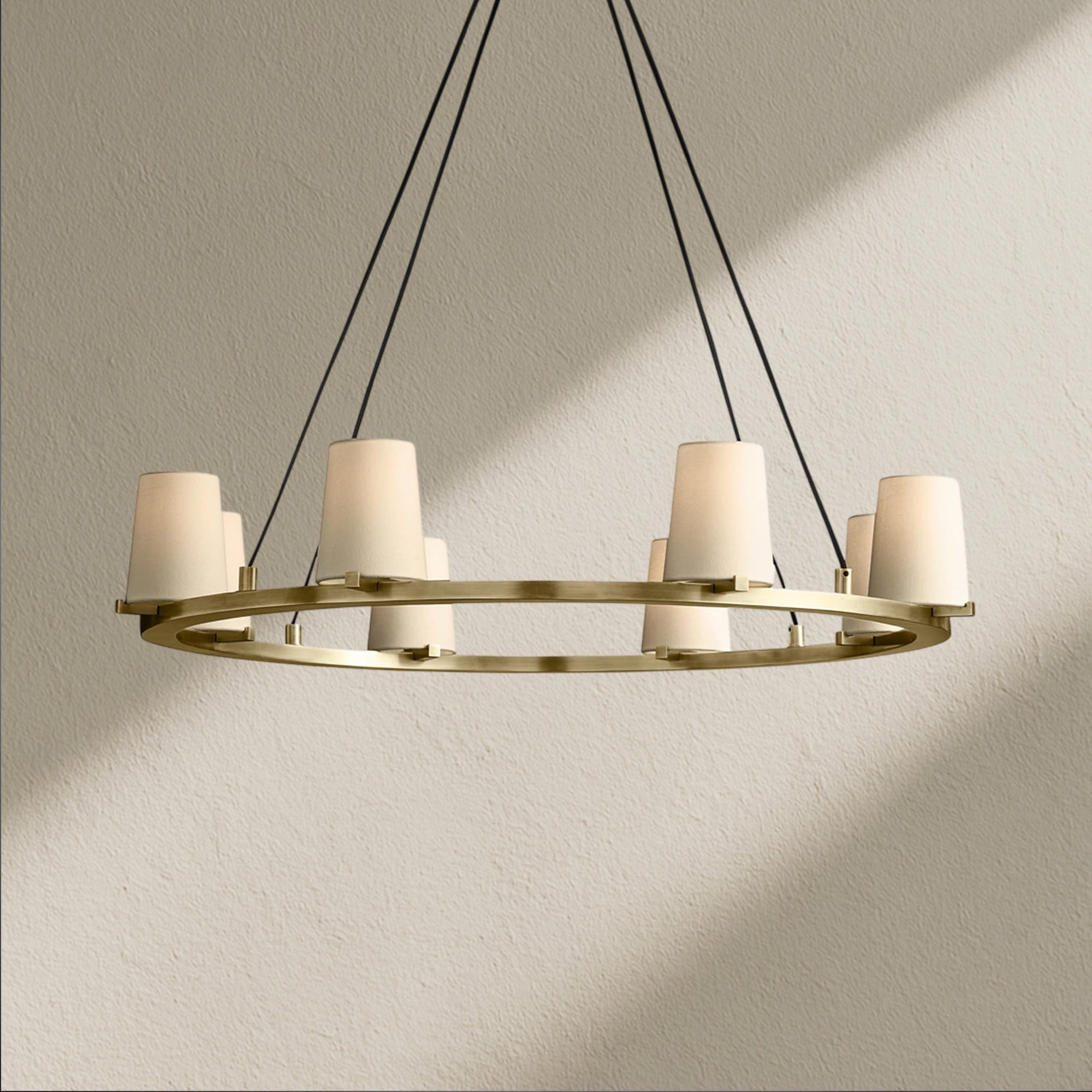 PAFZ Fabric Shade Round Chandelier 36" 48" 60"