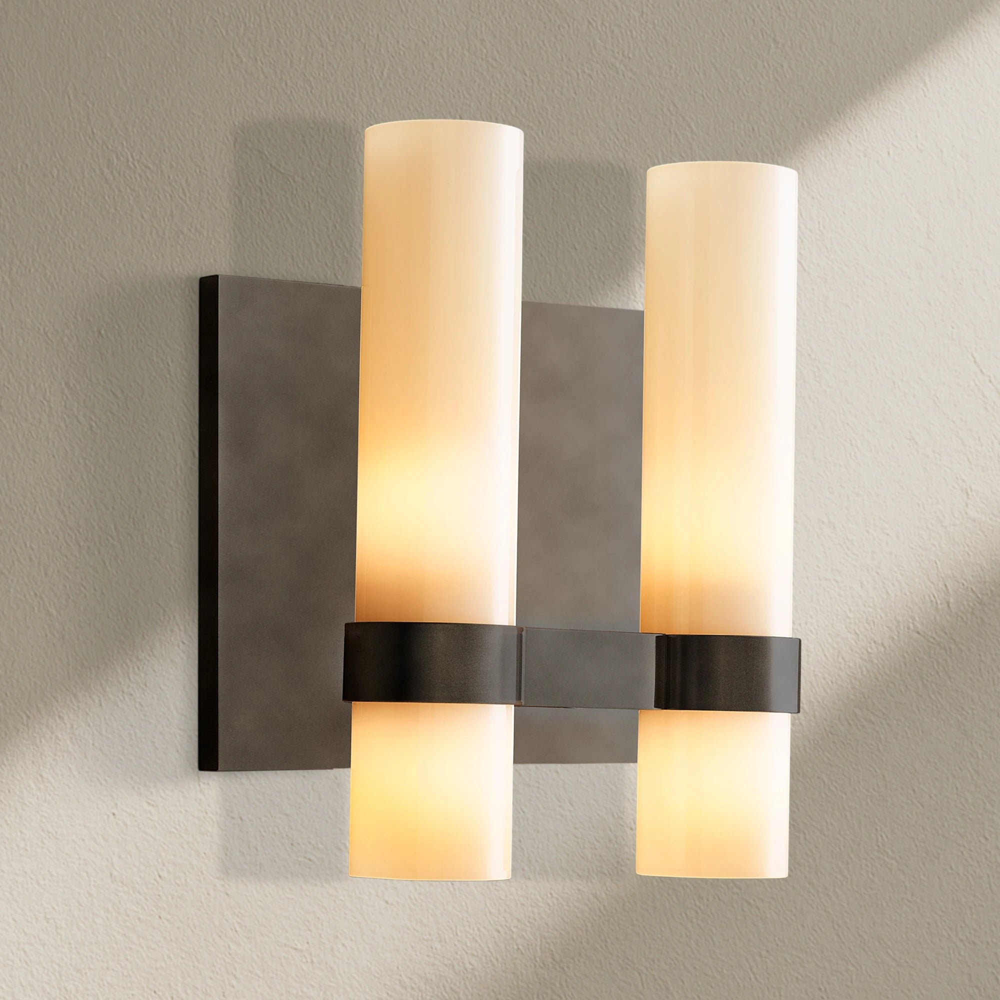 Lavefz Milk Glass Double Sconce