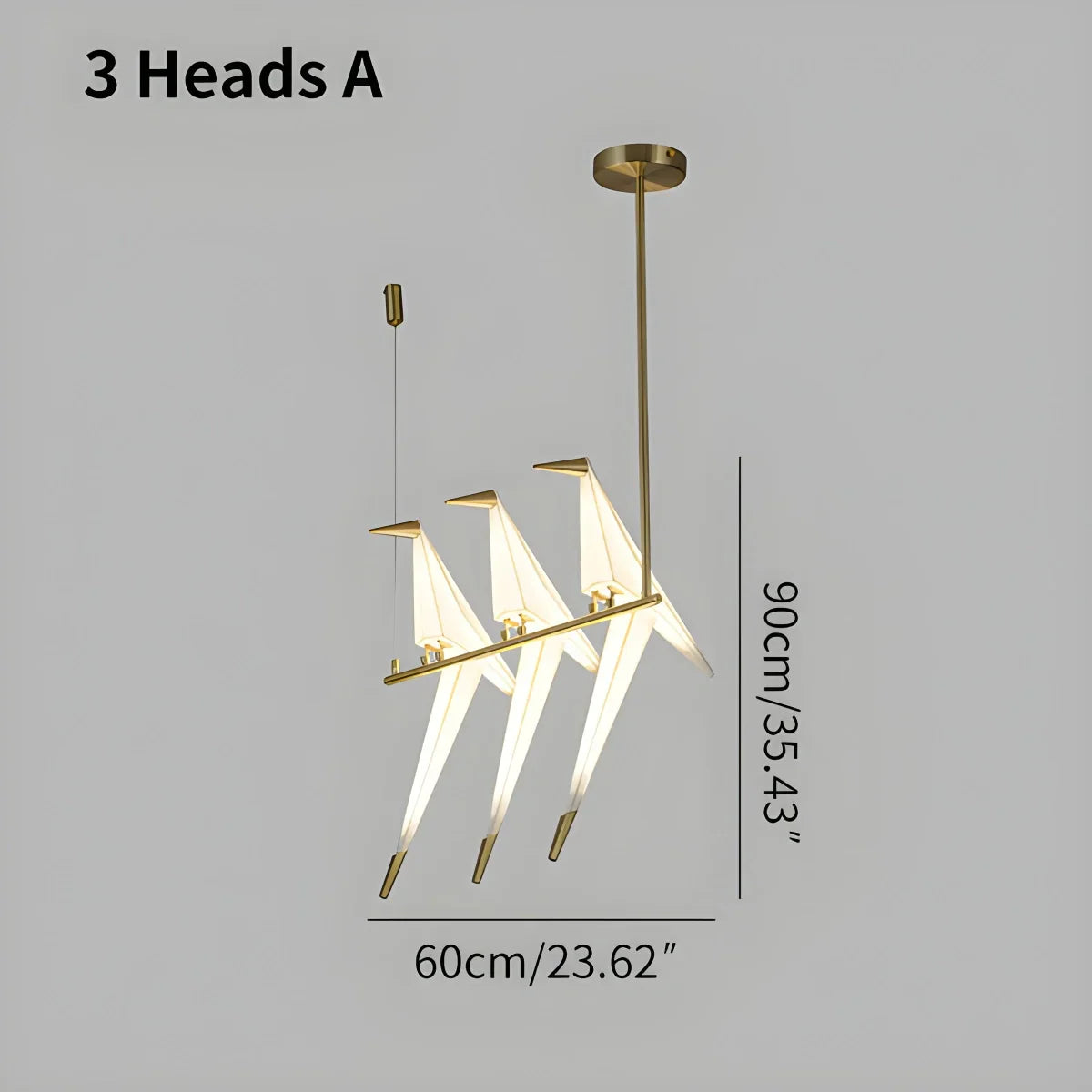 Joyfuzzy Paper Crane Bird Chandelier for Dining Room