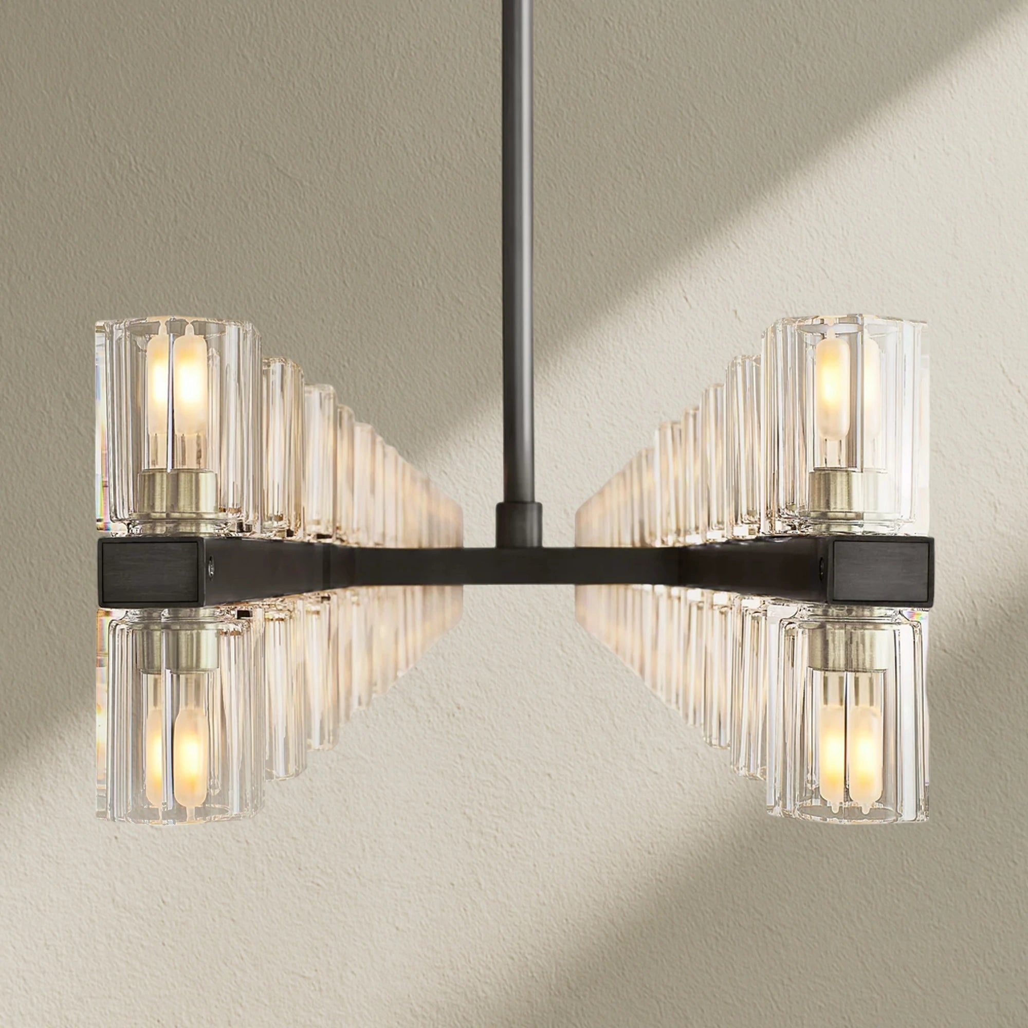 Arcfz Crystal Rectangular Chandelier 72"