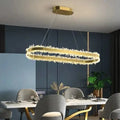 47 Inch Linear Chandelier Modern Quartz Crystal Chandelier for Dining Room - Joyfuzzy
