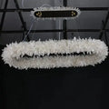 47'' Oval Modern Clear Geode Quartz Crystal Chandelier for Dining Room - Joyfuzzy