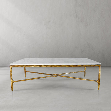 Thaddeus Rectangle Marble Coffee Table